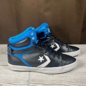 Converse Pro Blaze Womens 8.5 Black Blue Hi Top Basketball Style Sneaker Shoe